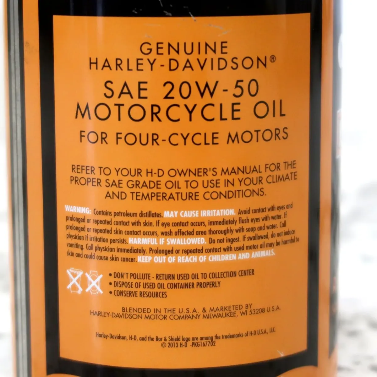 HARLEY-DAVIDSON オイル缶(未開封)