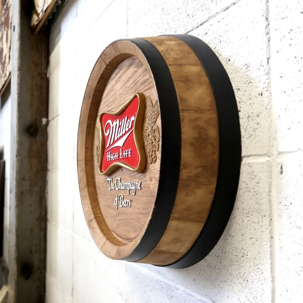 Miller HIGH LIFE ビンテージ 立体バレルサイン
