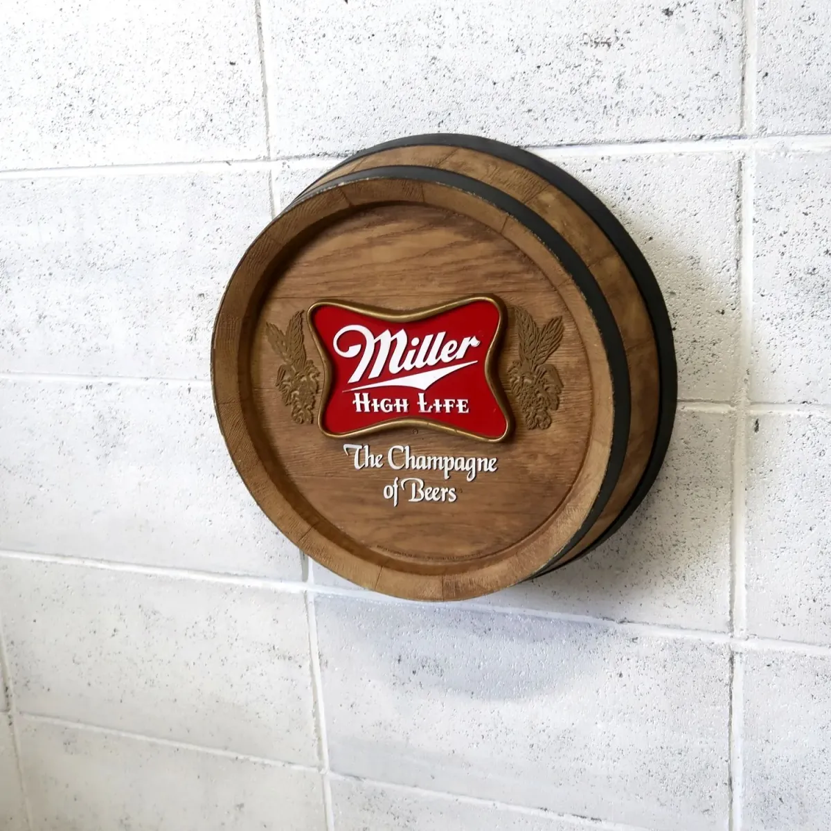 Miller HIGH LIFE ビンテージ 立体バレルサイン
