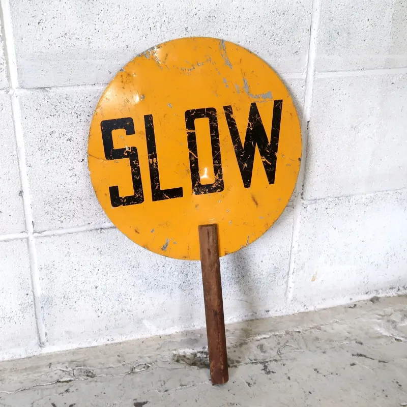 SLOW/STOP ハンドサイン 両面