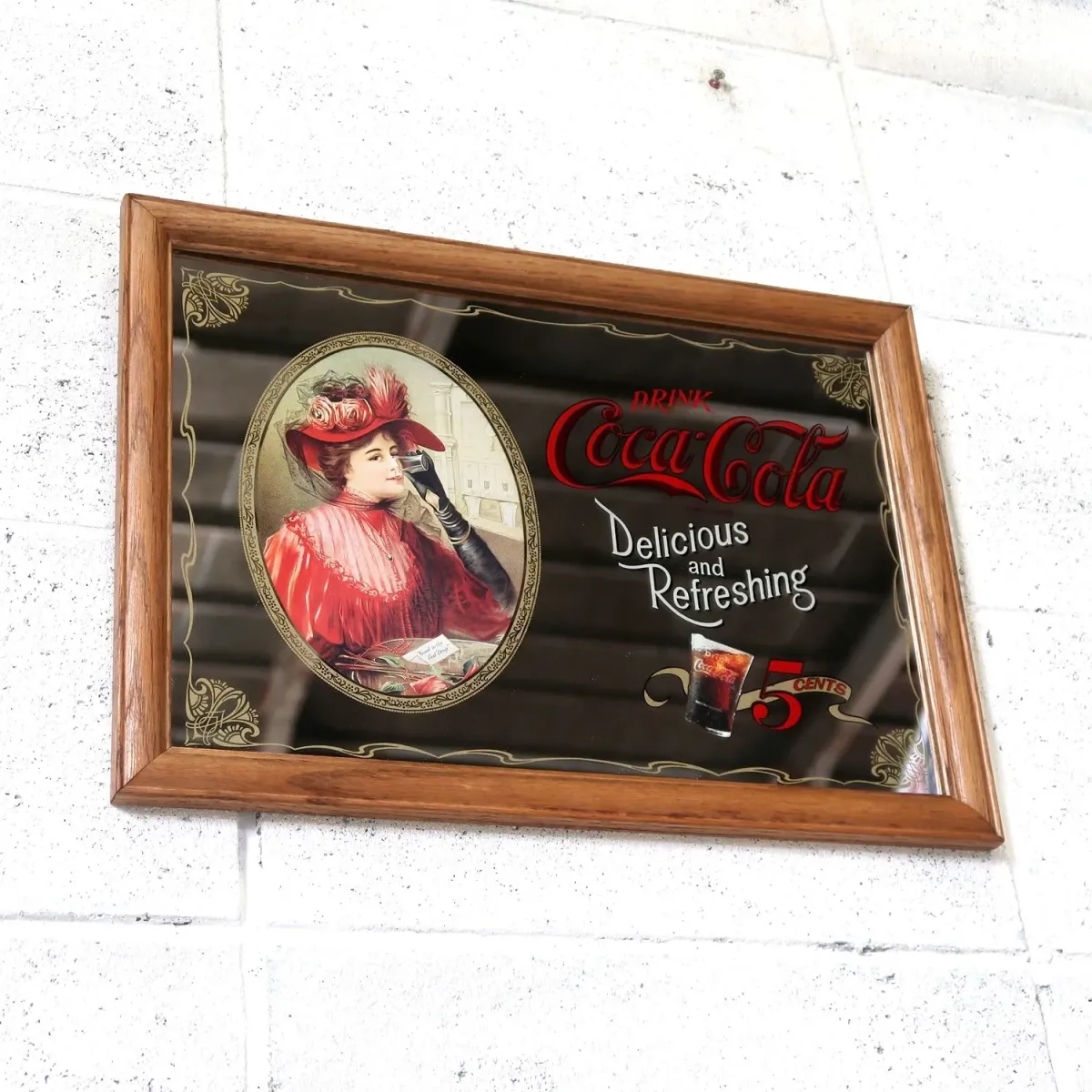 Coca Cola ビンテージ パブミラー