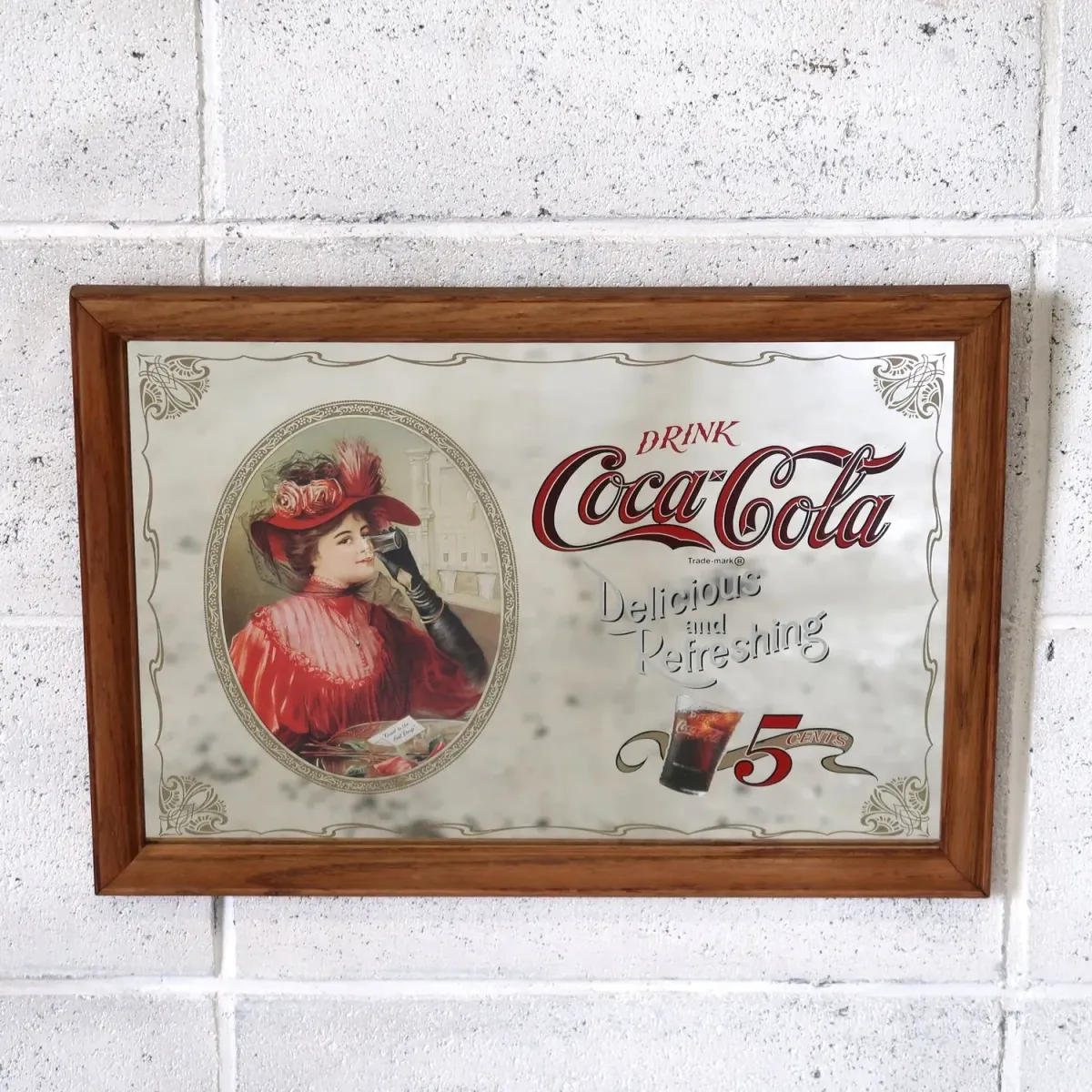 Coca Cola ビンテージ パブミラー