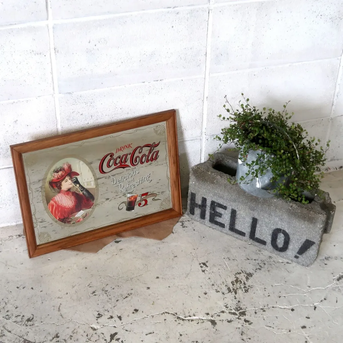 Coca Cola ビンテージ パブミラー