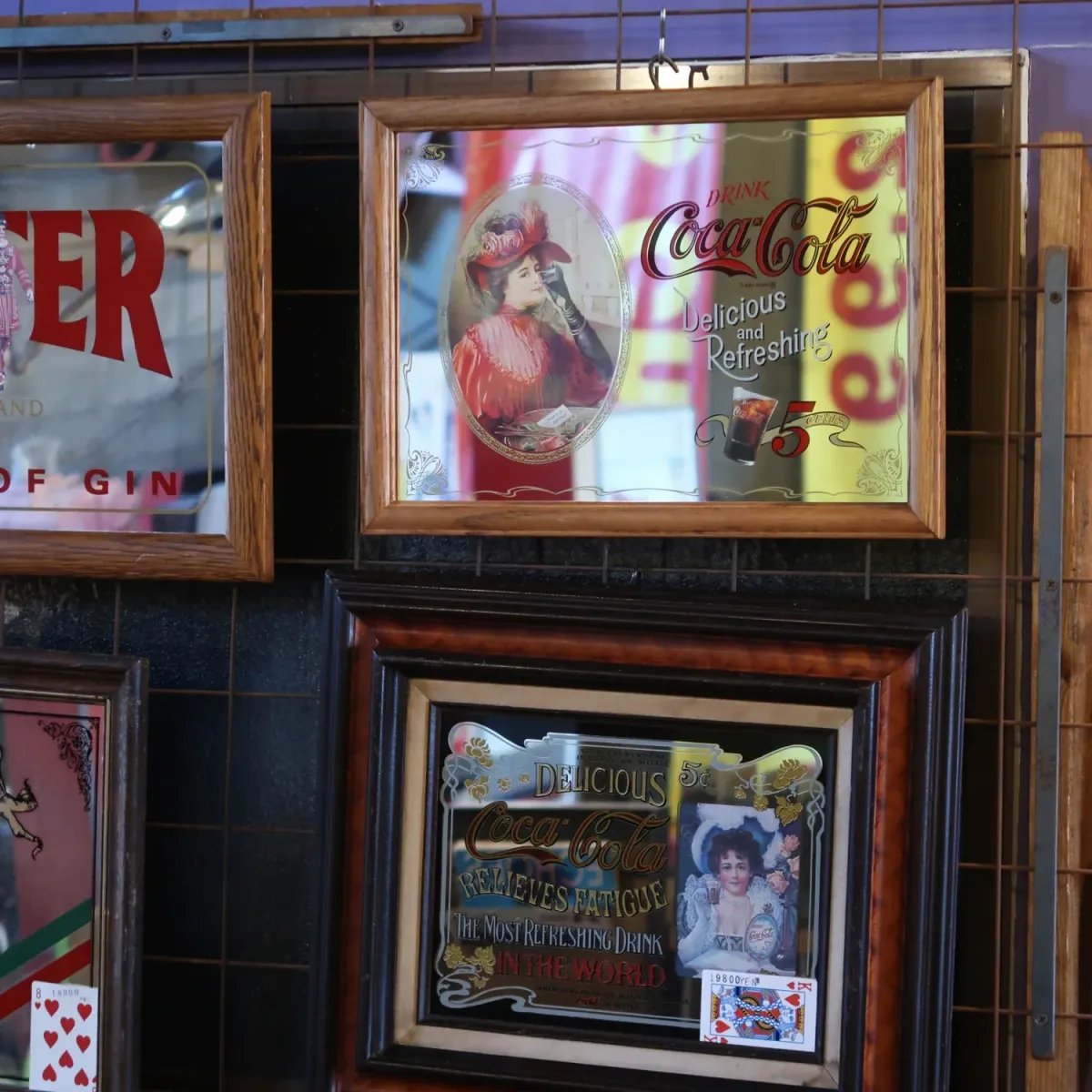 Coca Cola ビンテージ パブミラー