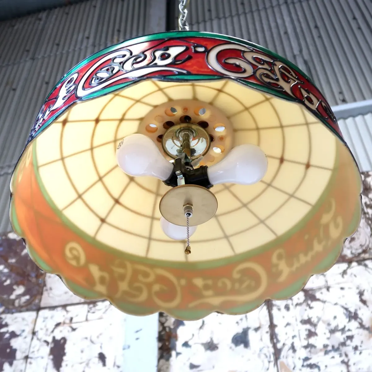 Coca Cola ビンテージ ペンダントランプ 3灯
