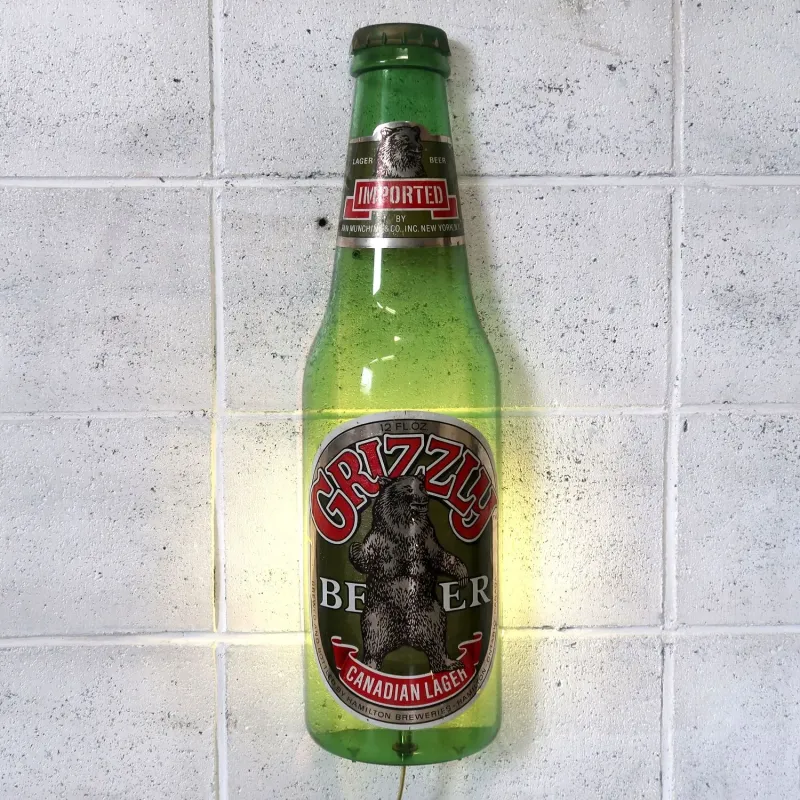 GRIZZLY BEER ボトル ライトサイン