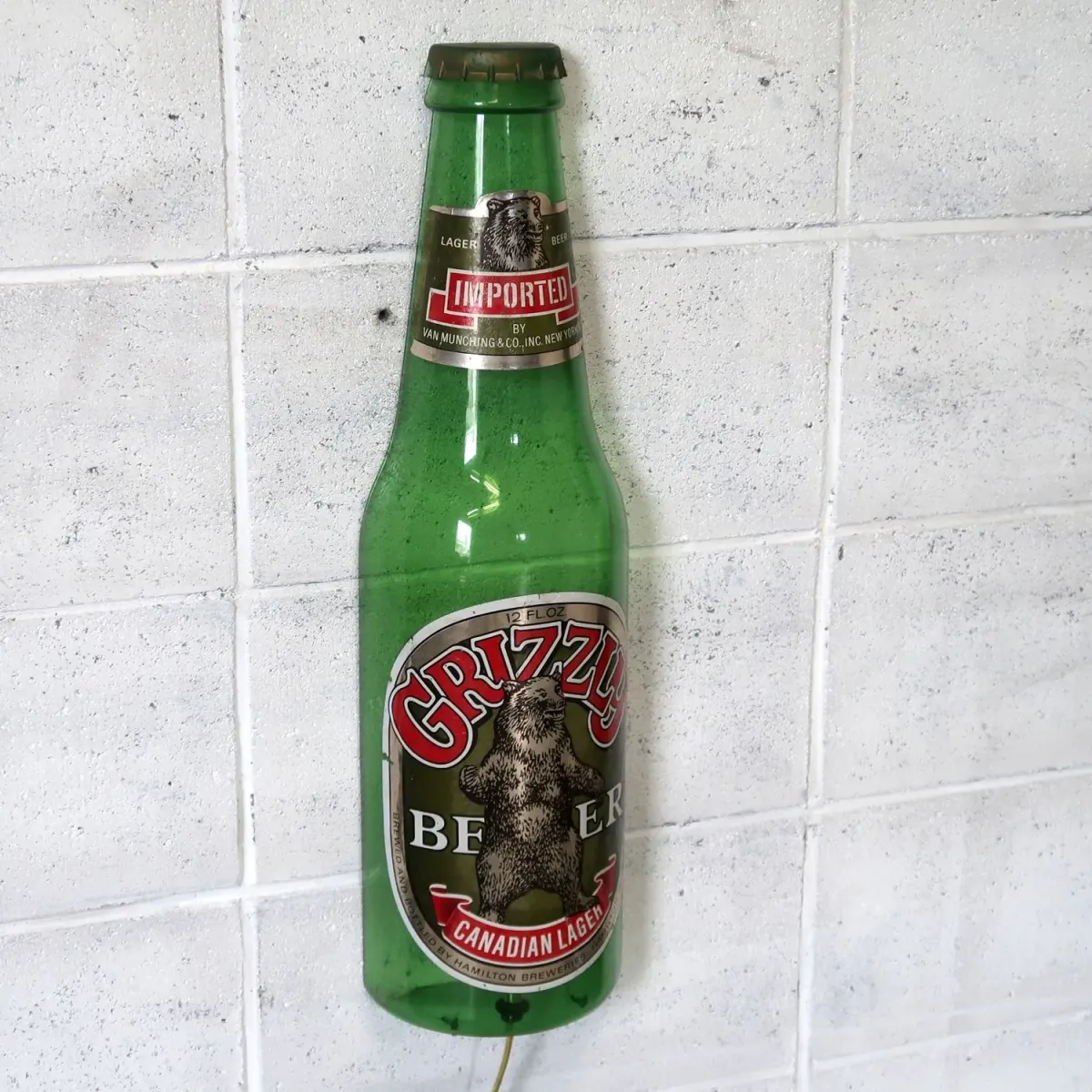GRIZZLY BEER ボトル ライトサイン
