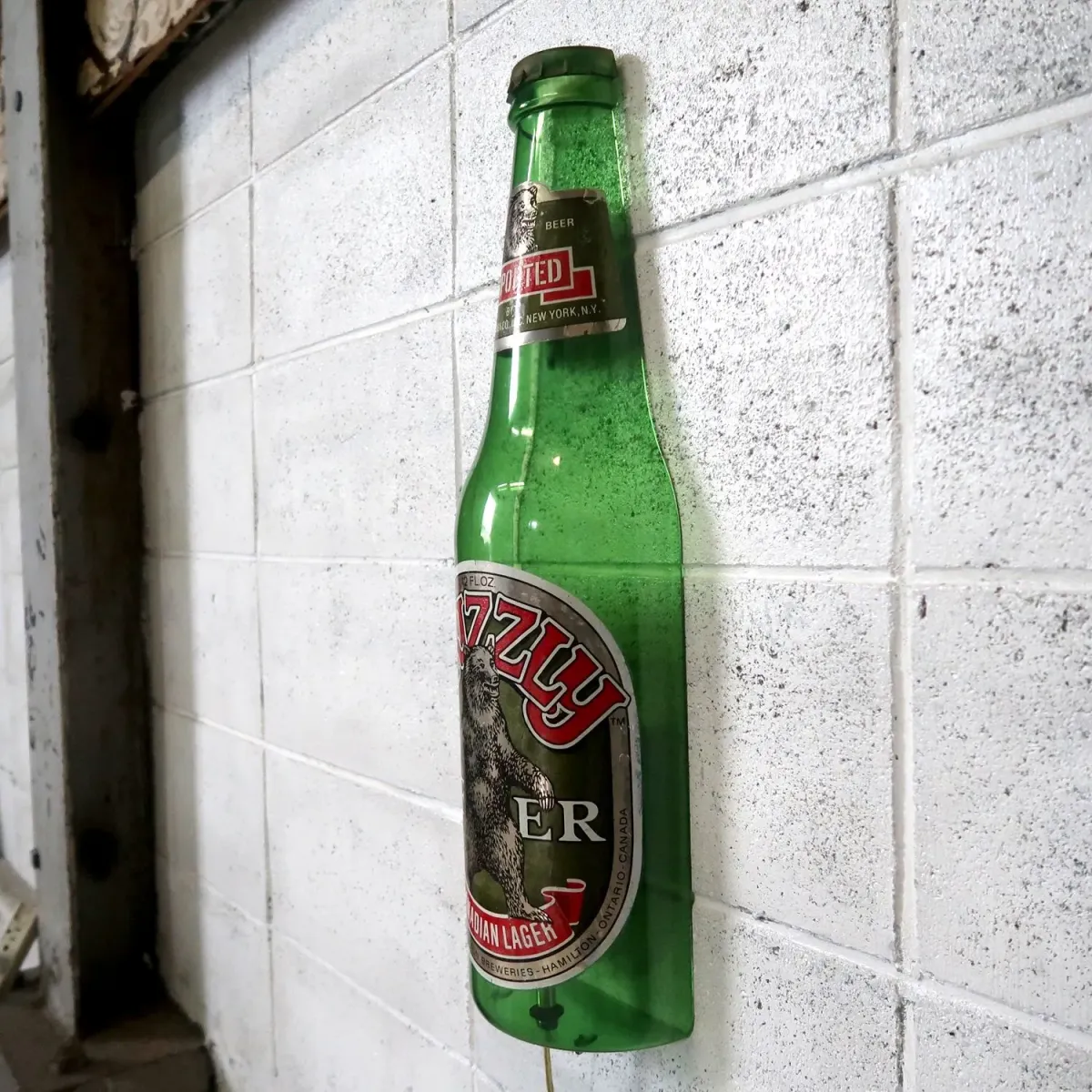 GRIZZLY BEER ボトル ライトサイン