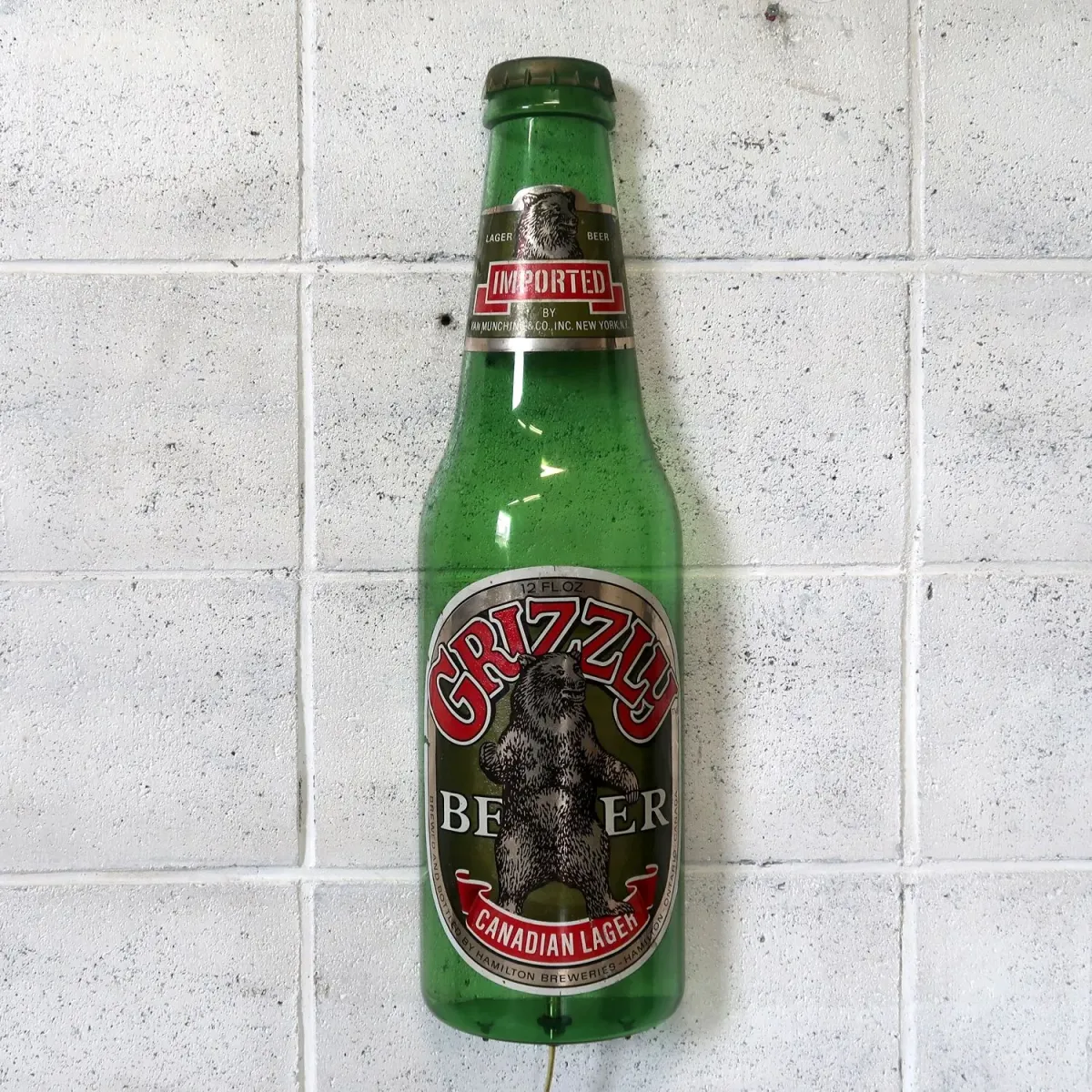 GRIZZLY BEER ボトル ライトサイン