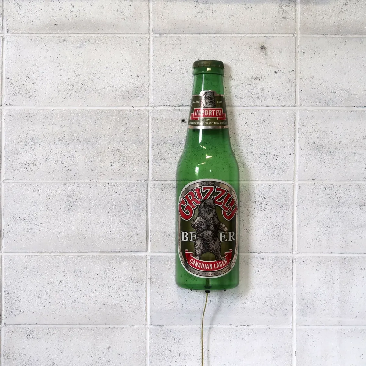 GRIZZLY BEER ボトル ライトサイン