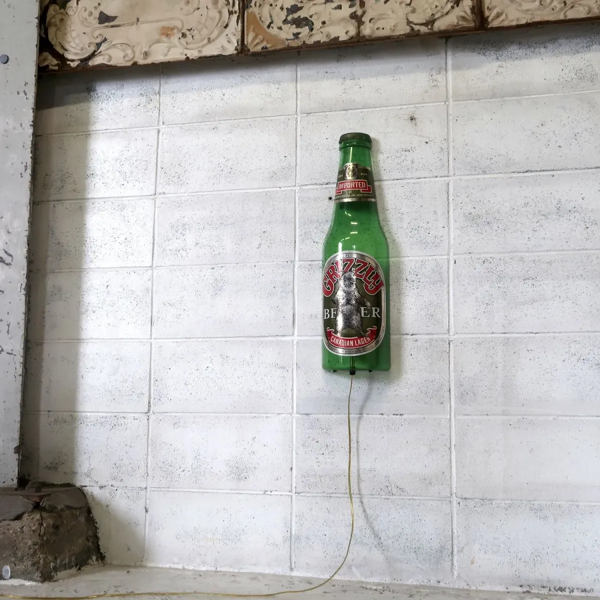 GRIZZLY BEER ボトル ライトサイン