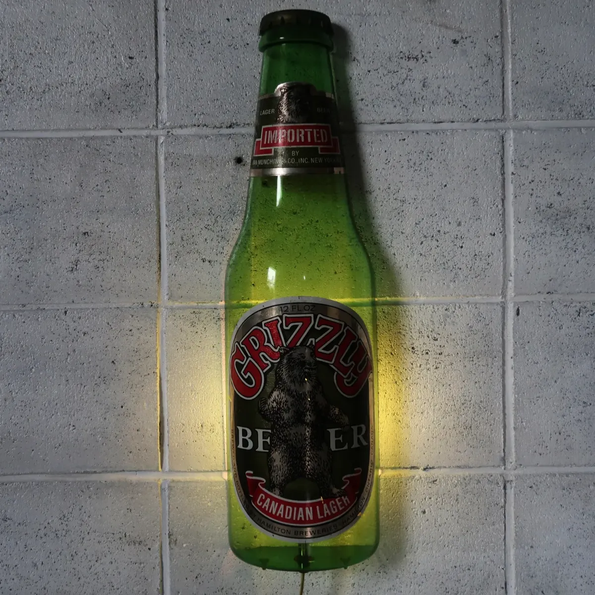 GRIZZLY BEER ボトル ライトサイン