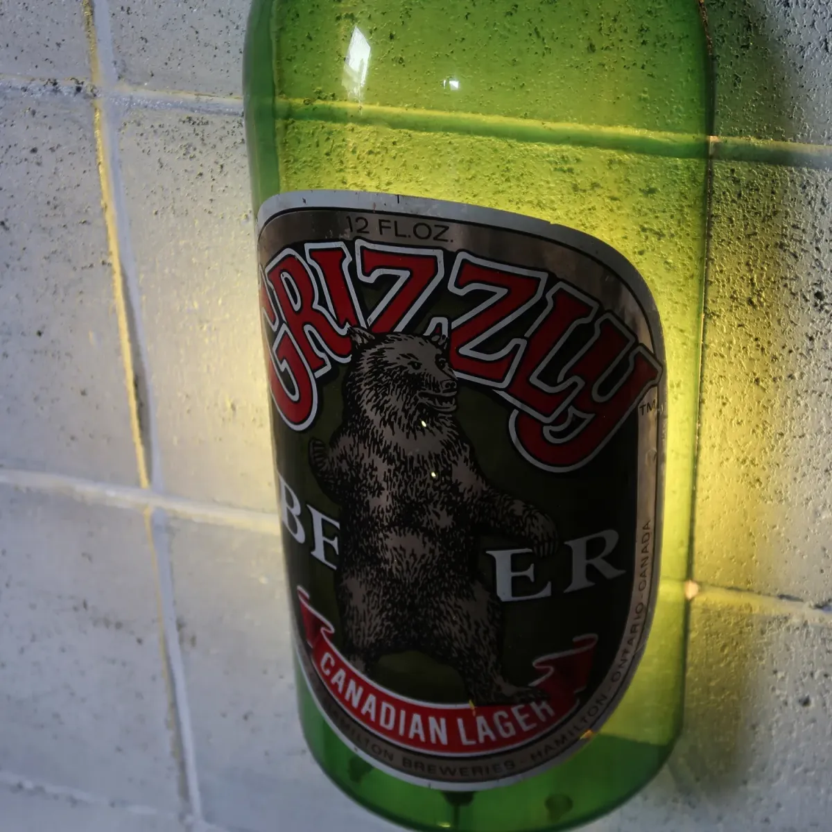 GRIZZLY BEER ボトル ライトサイン