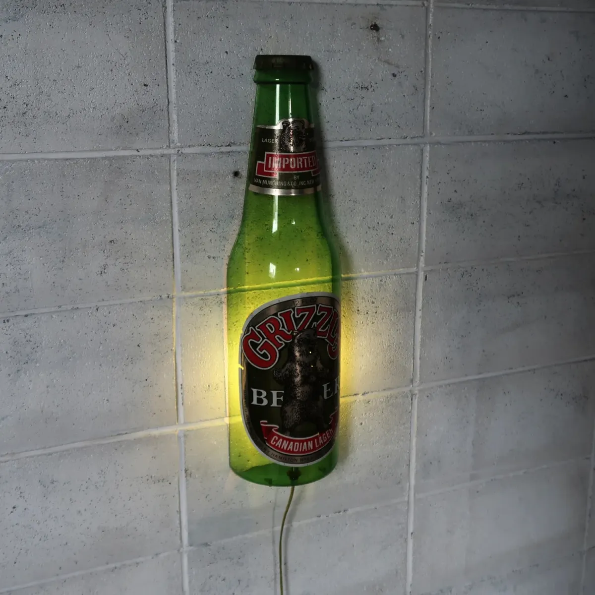 GRIZZLY BEER ボトル ライトサイン
