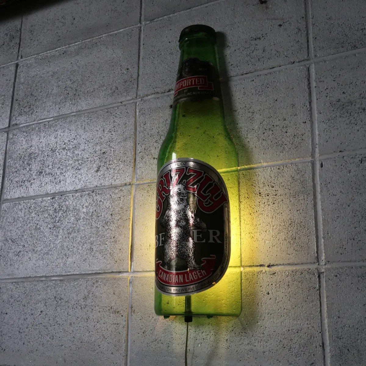 GRIZZLY BEER ボトル ライトサイン