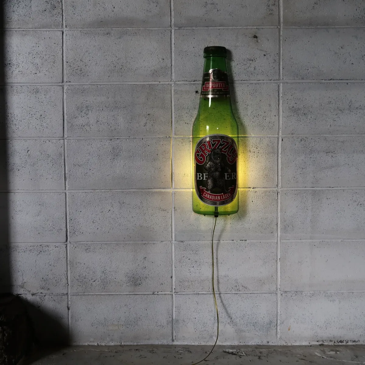GRIZZLY BEER ボトル ライトサイン