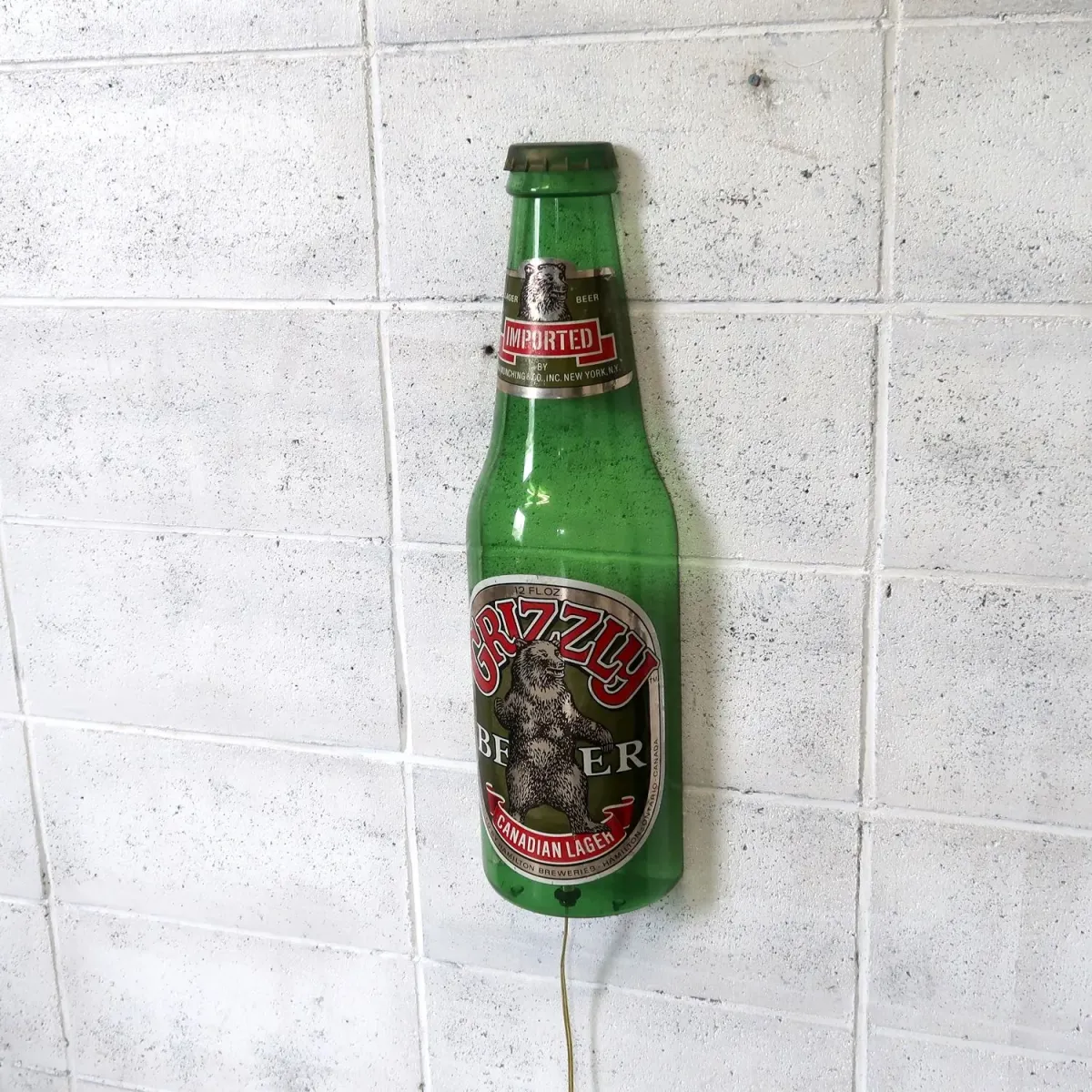 GRIZZLY BEER ボトル ライトサイン