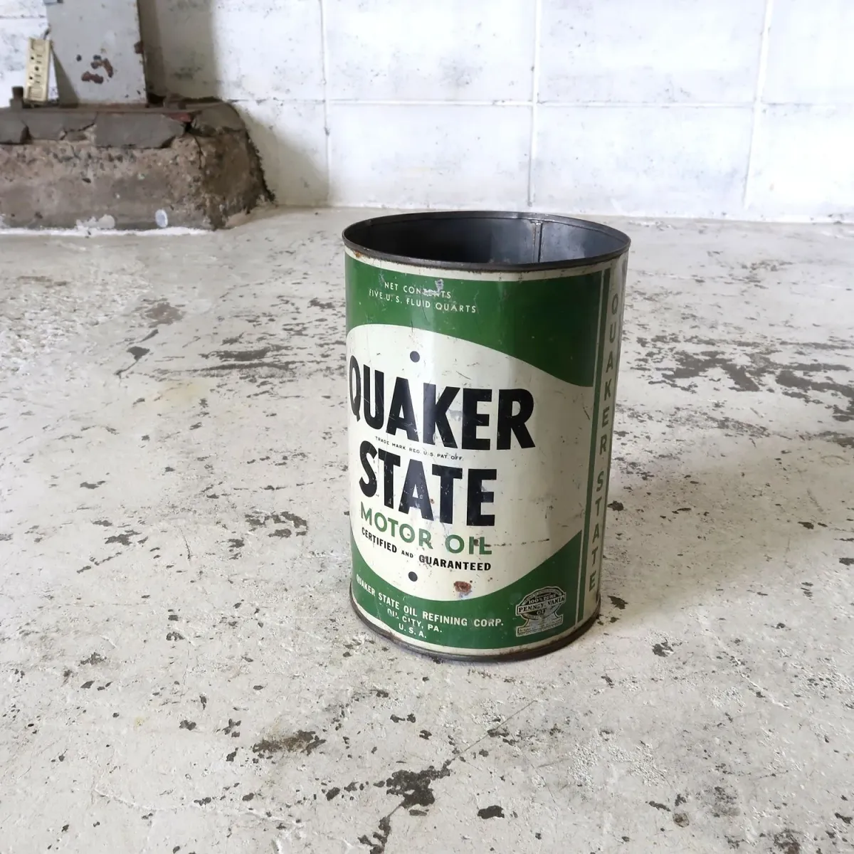 QUAKER STATE ビンテージ オイル缶
