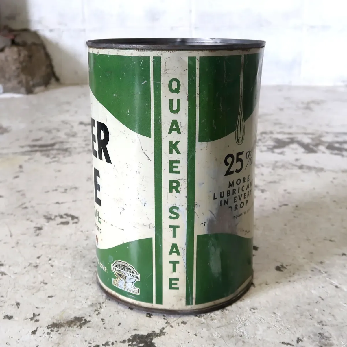 QUAKER STATE ビンテージ オイル缶