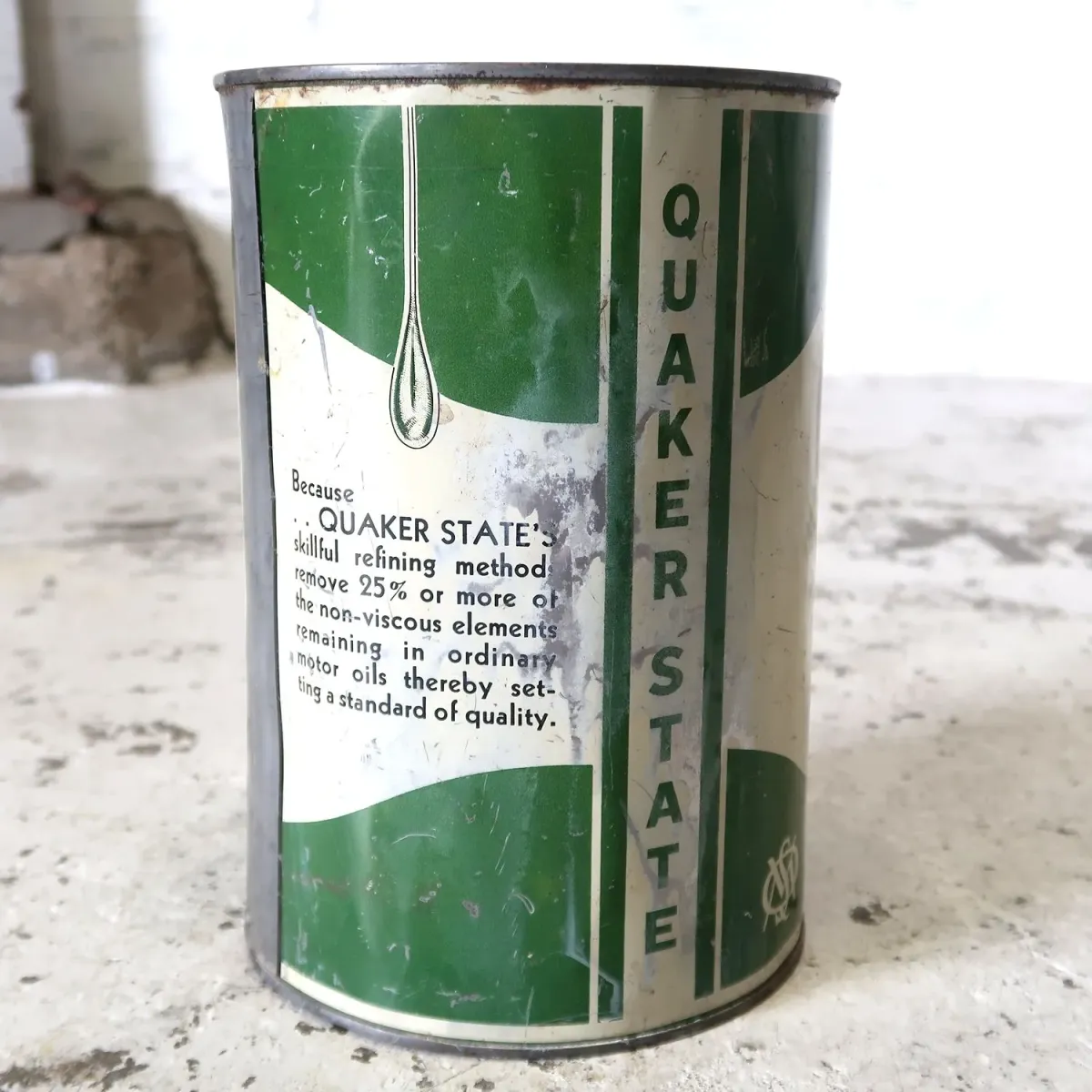 QUAKER STATE ビンテージ オイル缶