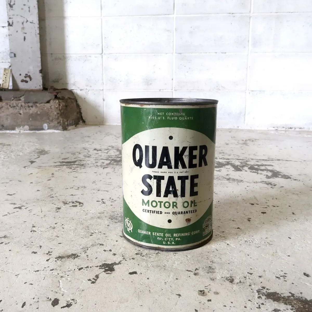 QUAKER STATE ビンテージ オイル缶