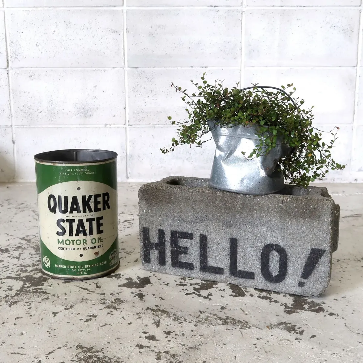 QUAKER STATE ビンテージ オイル缶