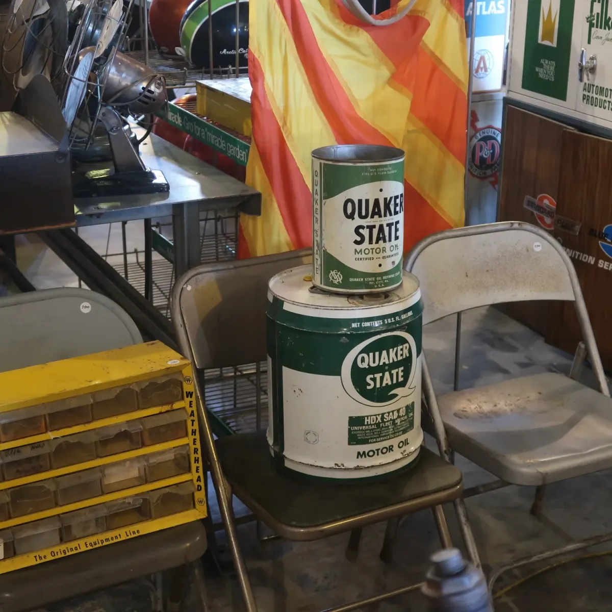 QUAKER STATE ビンテージ オイル缶