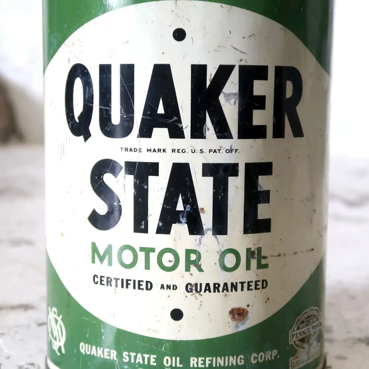 QUAKER STATE ビンテージ オイル缶