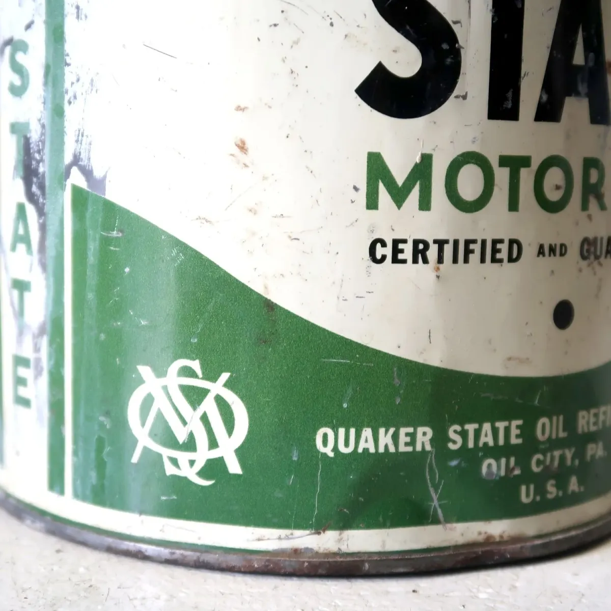 QUAKER STATE ビンテージ オイル缶