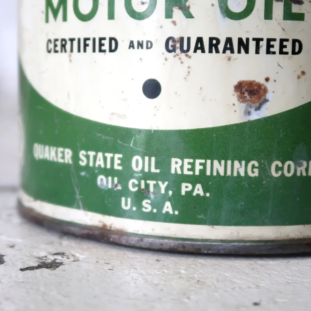 QUAKER STATE ビンテージ オイル缶