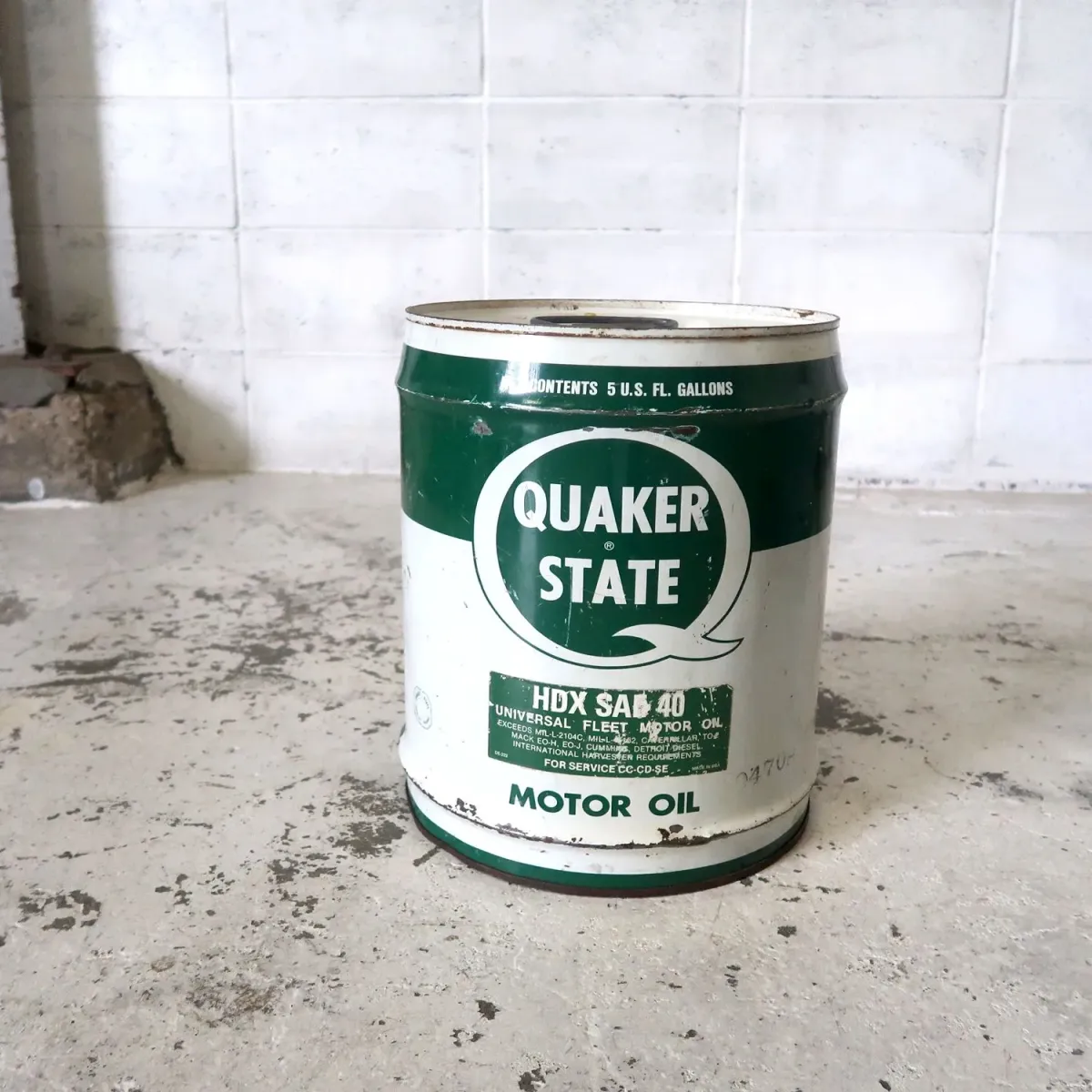 QUAKER STATE ビンテージ オイル缶