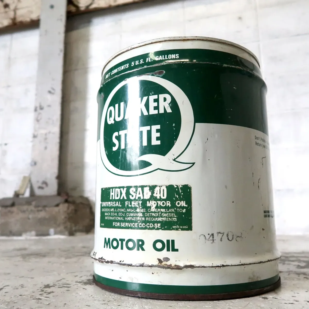 QUAKER STATE ビンテージ オイル缶