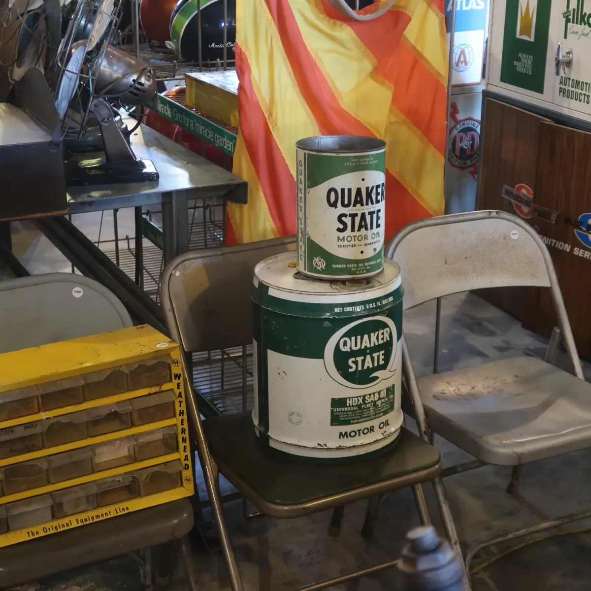 QUAKER STATE ビンテージ オイル缶