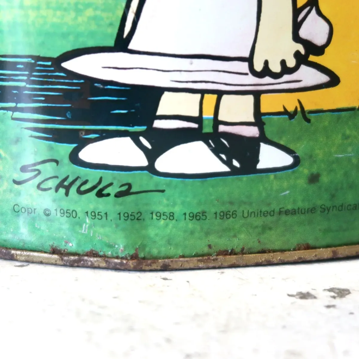 PEANUTS ビンテージ メタルゴミ箱