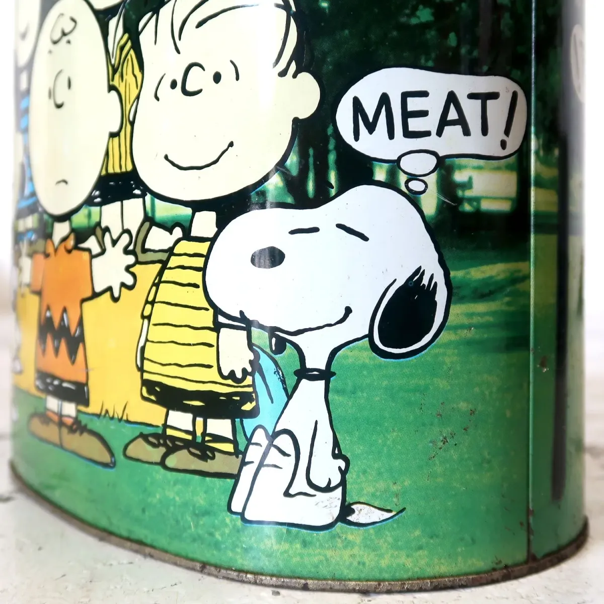 PEANUTS ビンテージ メタルゴミ箱