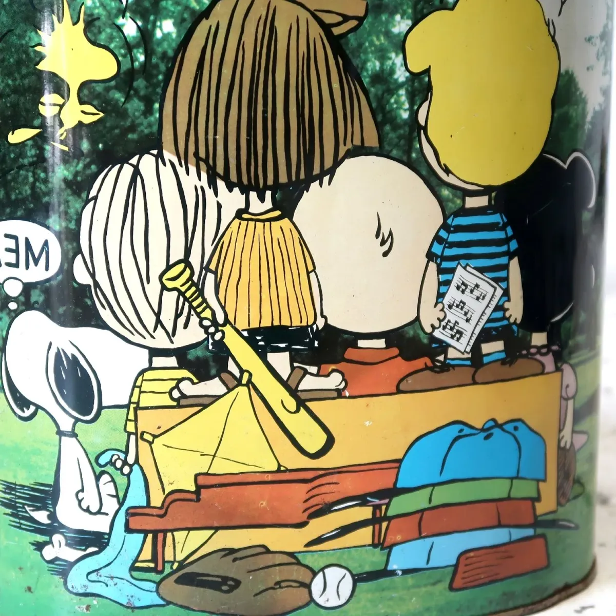 PEANUTS ビンテージ メタルゴミ箱