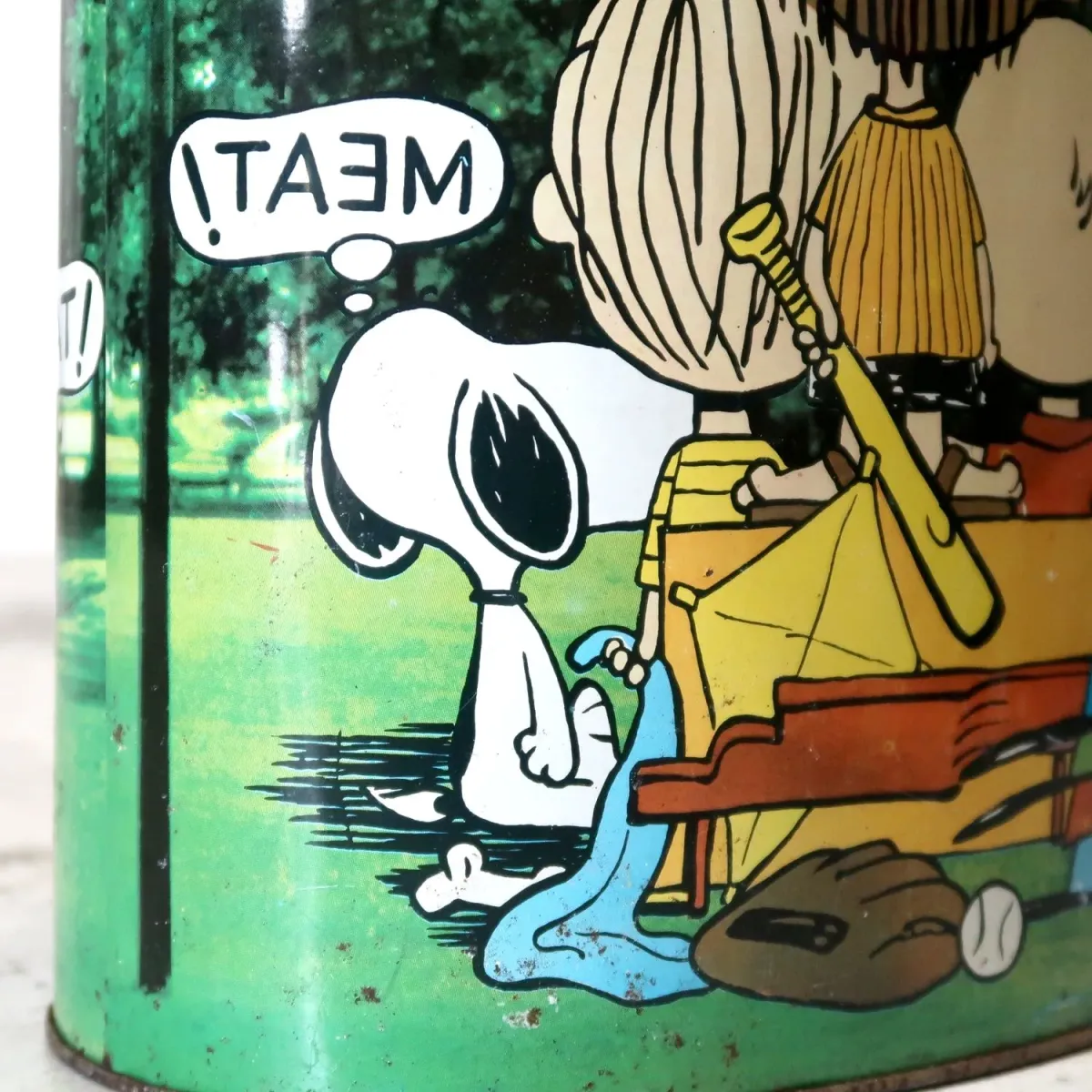 PEANUTS ビンテージ メタルゴミ箱