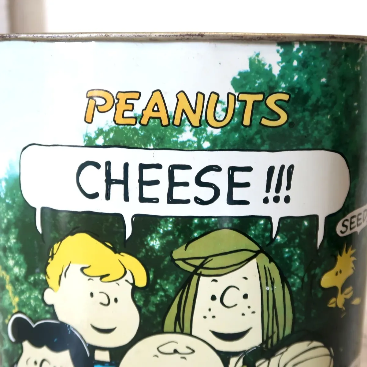 PEANUTS ビンテージ メタルゴミ箱