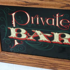 Private BAR ビンテージ パブミラー
