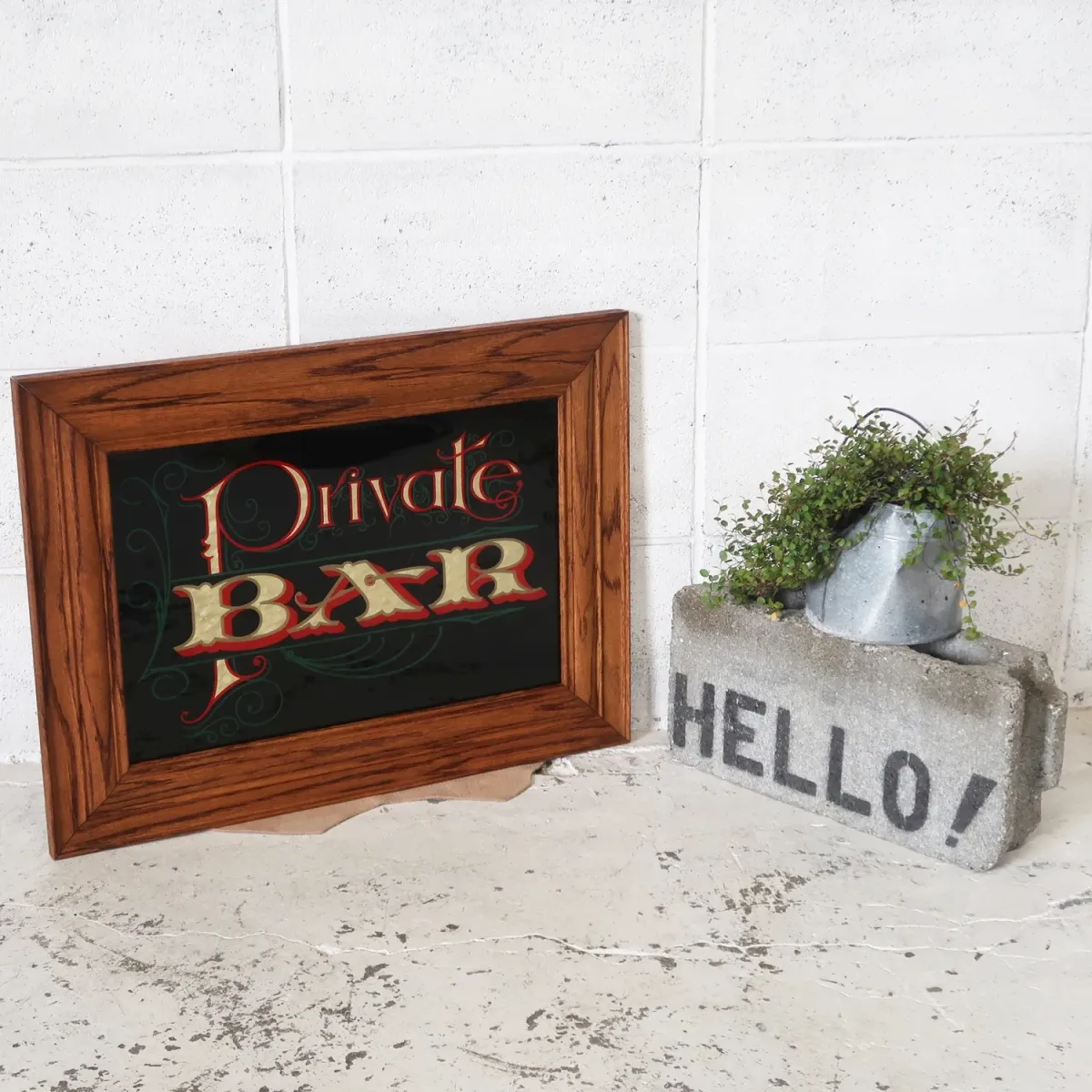 Private BAR ビンテージ パブミラー