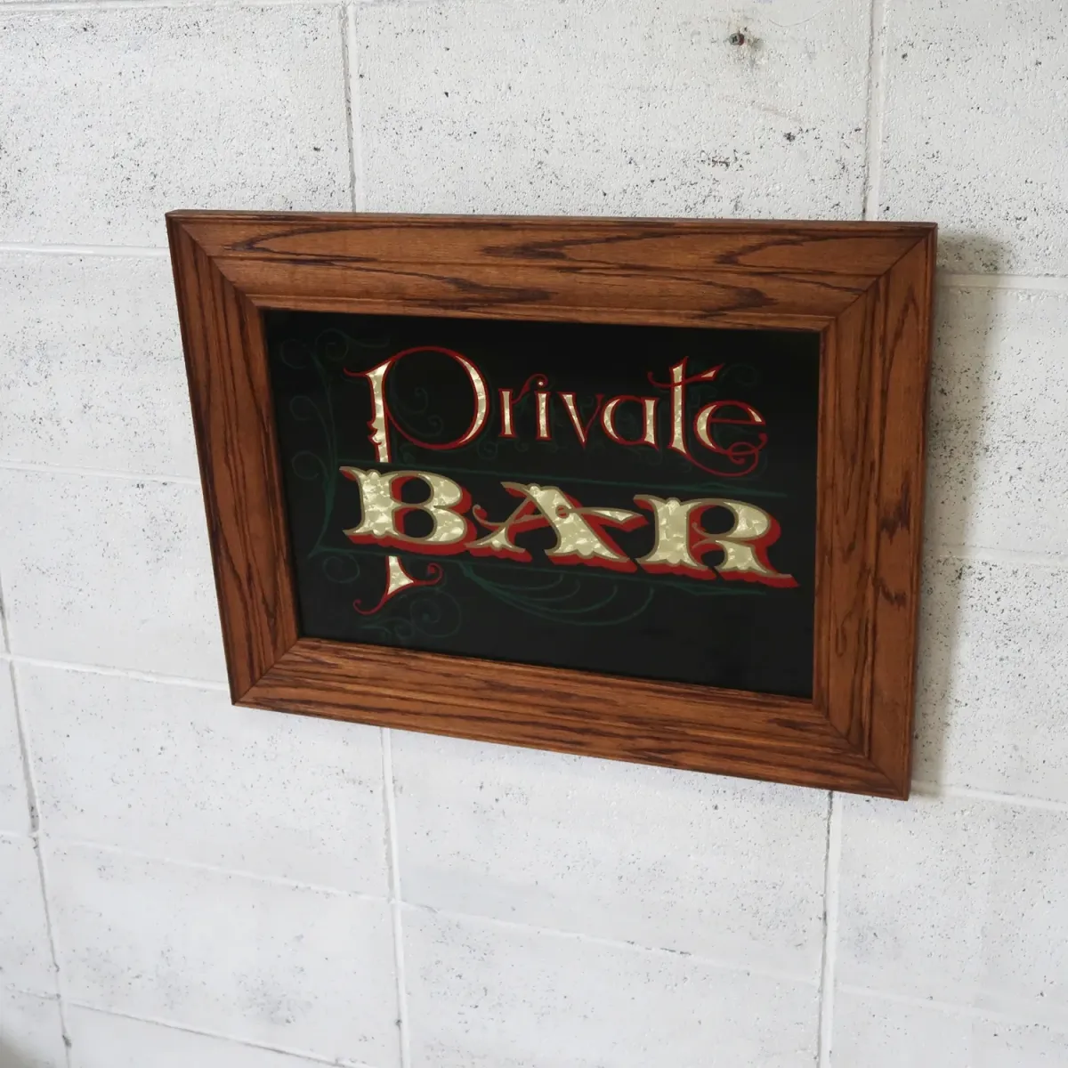 Private BAR ビンテージ パブミラー