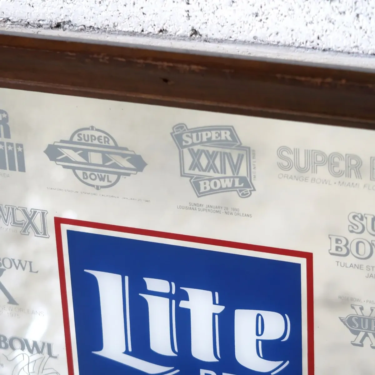 SUPER BOWL×Miller Lite ビンテージ パブミラー