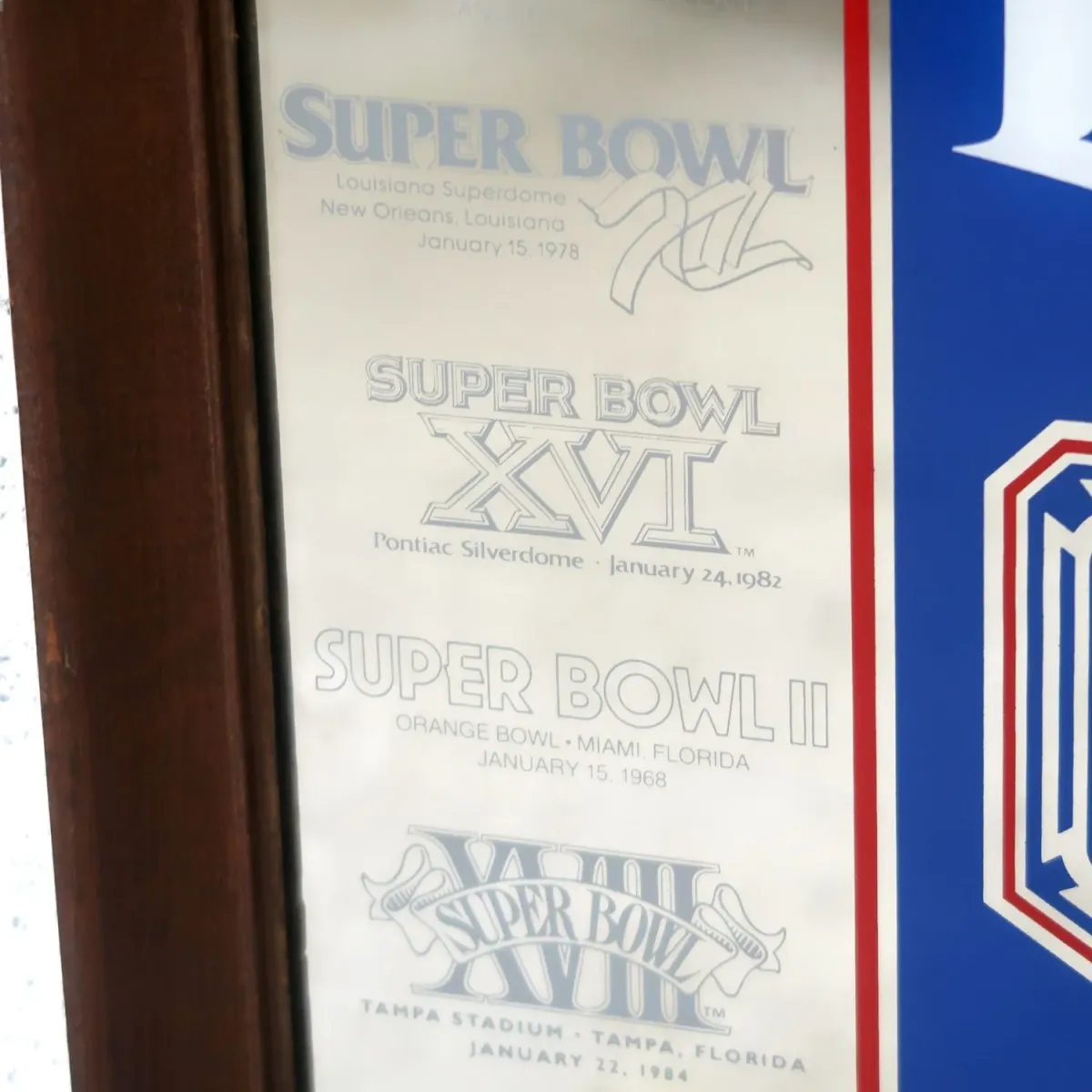 SUPER BOWL×Miller Lite ビンテージ パブミラー