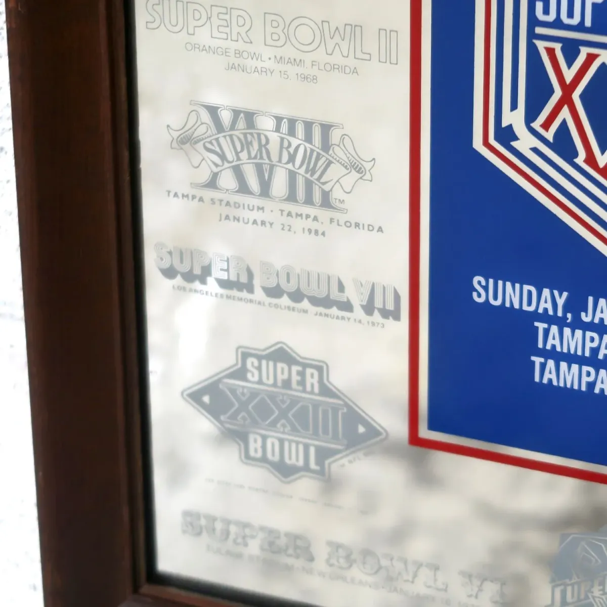SUPER BOWL×Miller Lite ビンテージ パブミラー