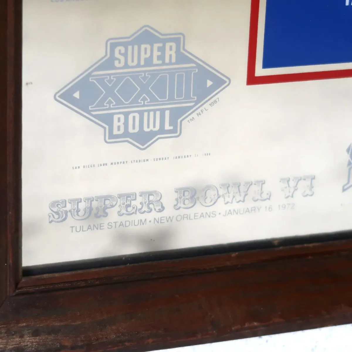 SUPER BOWL×Miller Lite ビンテージ パブミラー