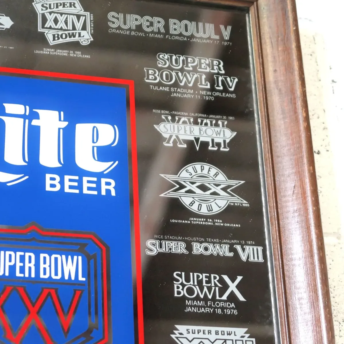 SUPER BOWL×Miller Lite ビンテージ パブミラー