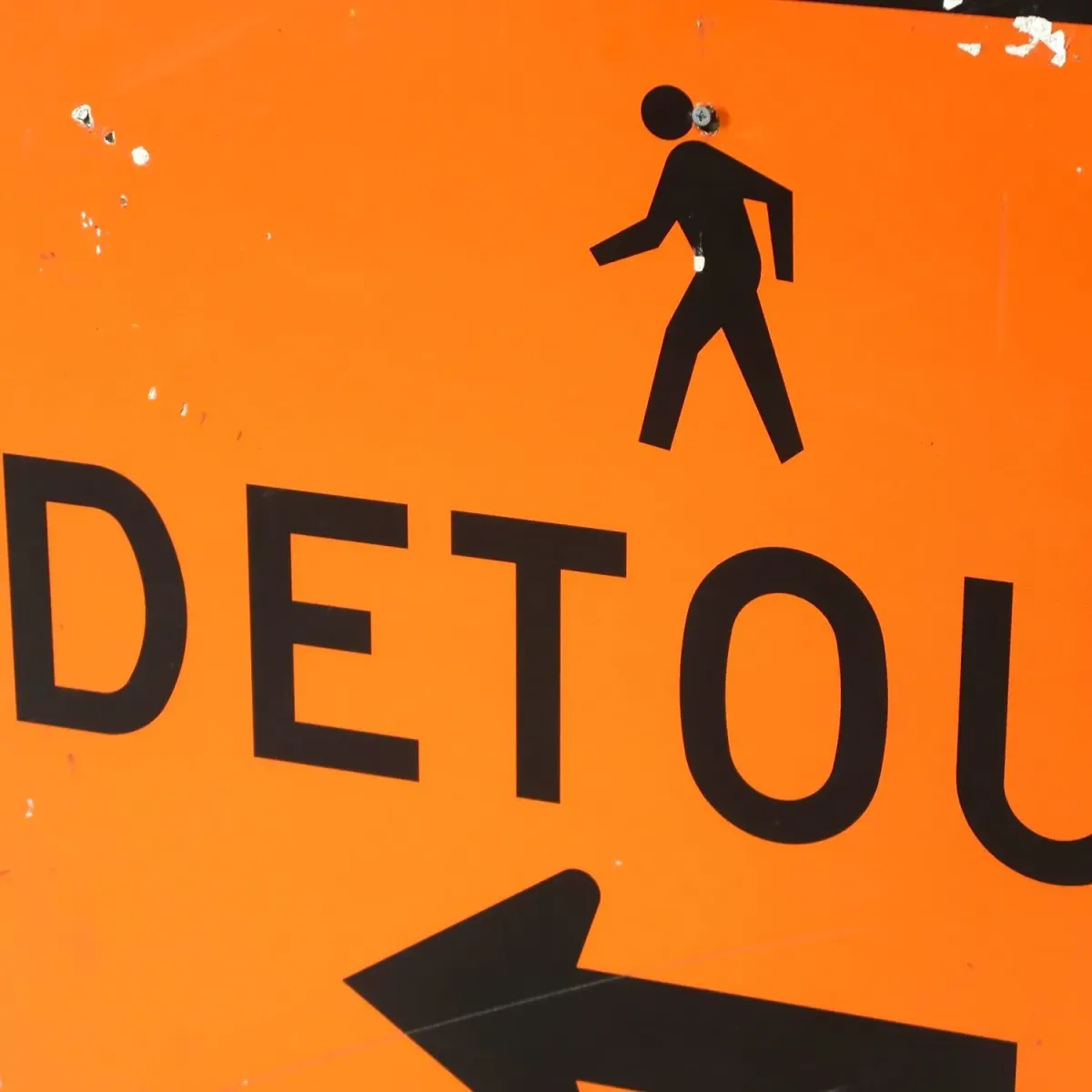 DETOUR ビンテージ ロードサイン