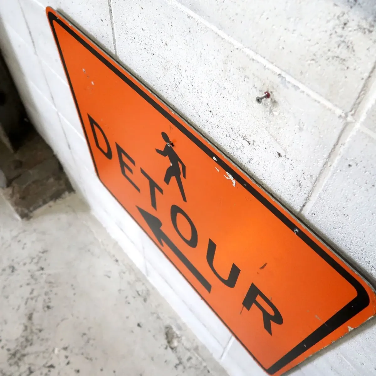 DETOUR ビンテージ ロードサイン