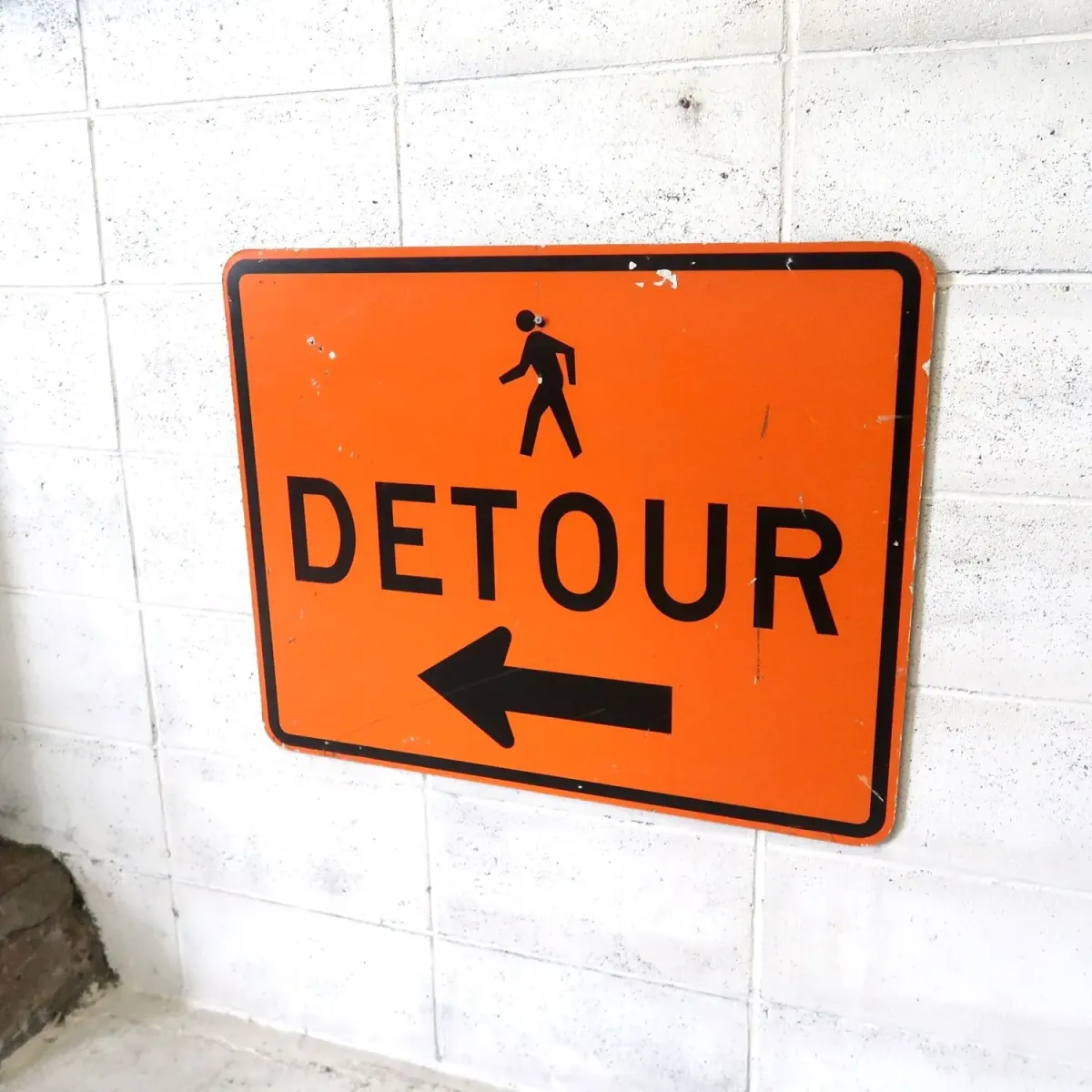 DETOUR ビンテージ ロードサイン