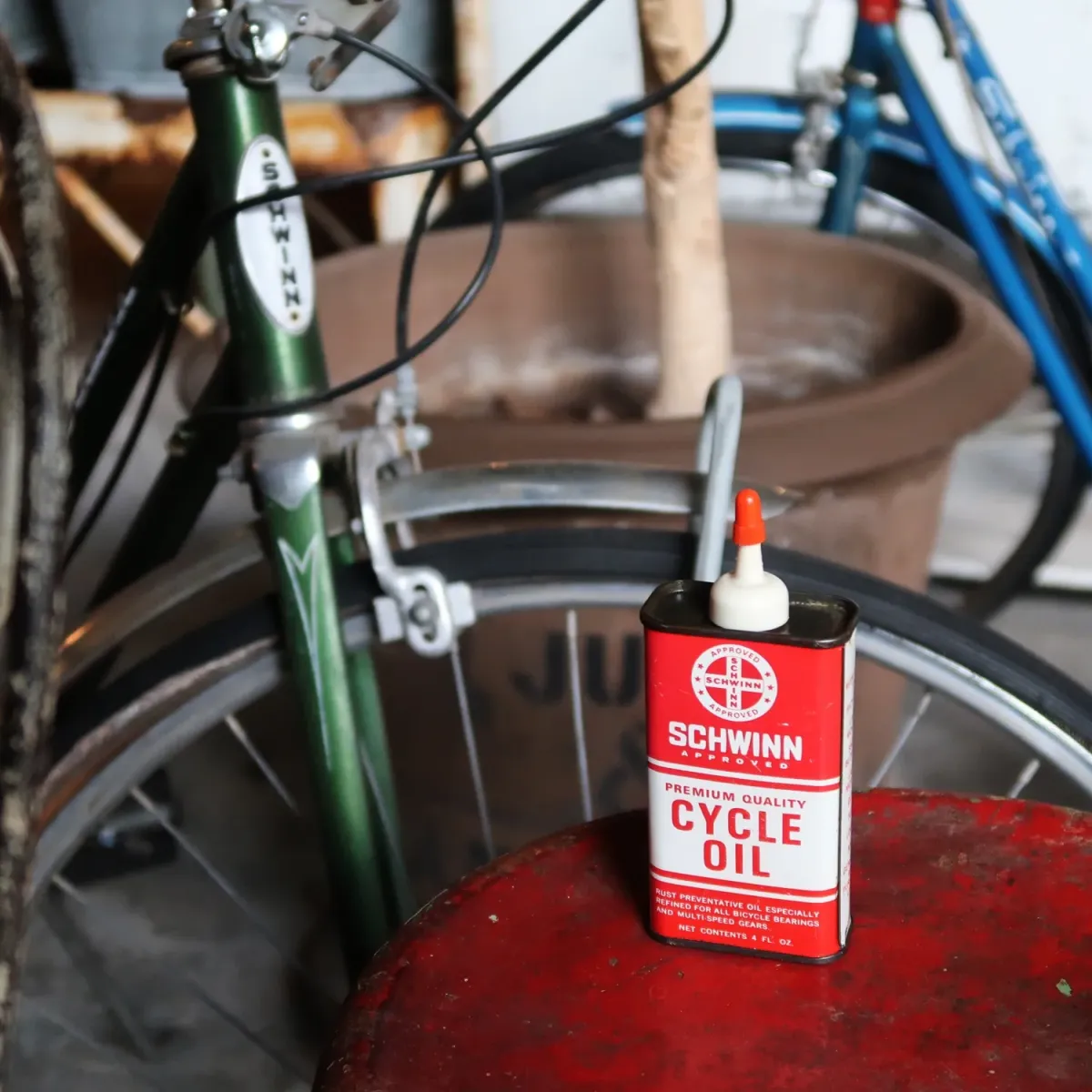 SCHWINN ビンテージ オイル缶
